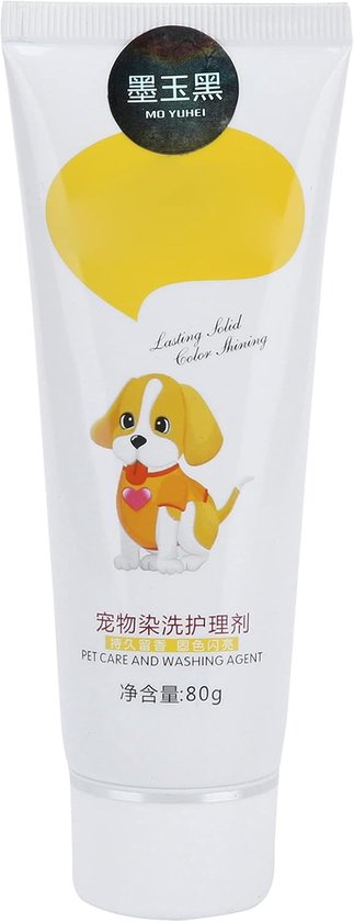 Pet Animal Hair Dye Gel, Semi Permanent Pet Fur Coloring Pet Dye Food Grade Pigment Dog Dye for Dogs Puppies(Black Jade) van Merkloos	