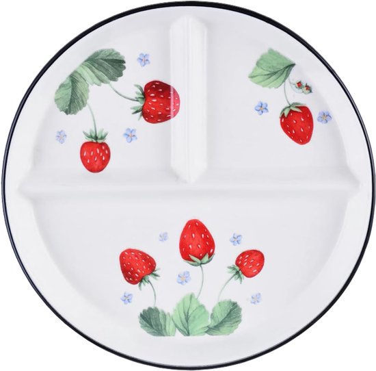Picnic Plate, Keramische Verdeelde Borden, Plate Bowl, voor Verdeelde Maaltijden, Feesten, Snacks, Salades, Desserts van Merkloos	