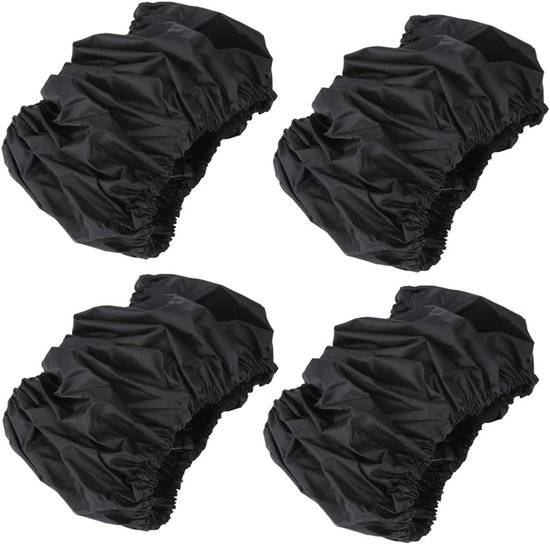 Pieces Pram Wheels Protective Covers Black Dustproof Tire Cover Child Classic Pram Wheels Cover Accessories (S/L)(L) van pieces