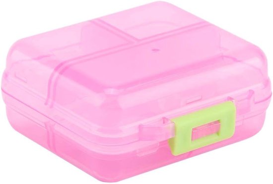 Pill Box, Pill Organizer Weekly AM/PM Pill Box 7 Grids Weekly Portable Medicine Tablet Pill Box Organizer Medicine Box Pill Box Organizer for Pills Vitamin (Pink) van Merkloos	