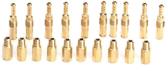 Pilot Jets Set - 20 Stks Main Jet Kit - Fit voor Keihin OKO KOSO PE PWK Carb van Moe's Performance