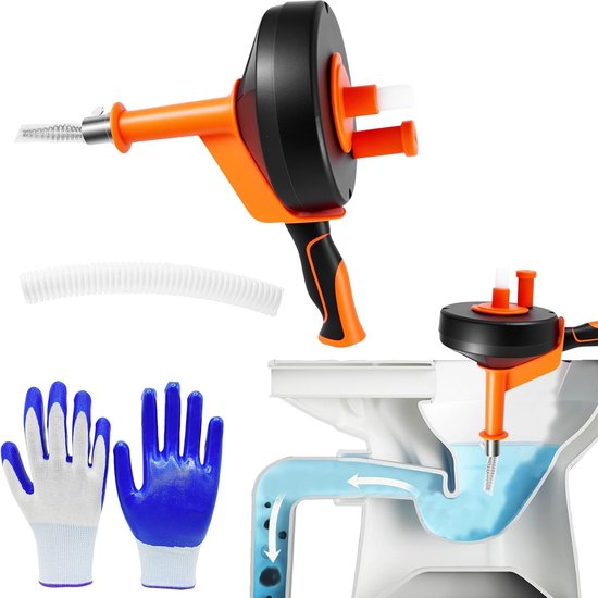 Pipe Cleaning Spiral 7.6 m - Elektrische en Handmatige Afvoerreiniger - Ideale Spiralen voor Milieuvriendelijke Afvoerreiniging in Keuken en Badkamer van VOREL