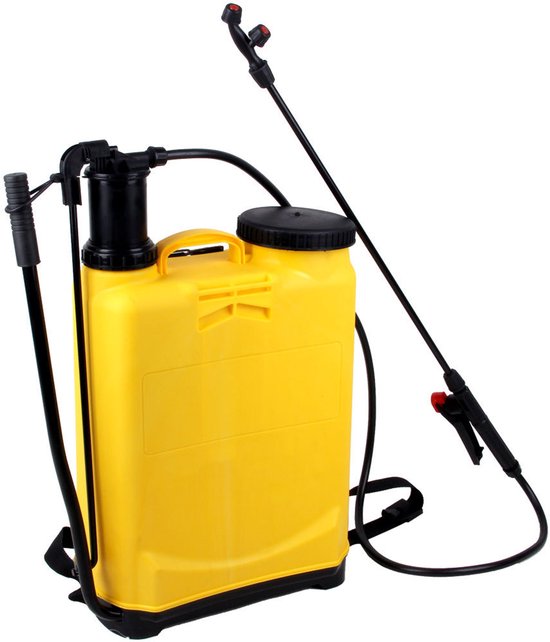 PIPIPOXER-16L Drukspuit, tuinspuit, pompspuit voor gewasbescherming en ongediertebestrijding,geel
