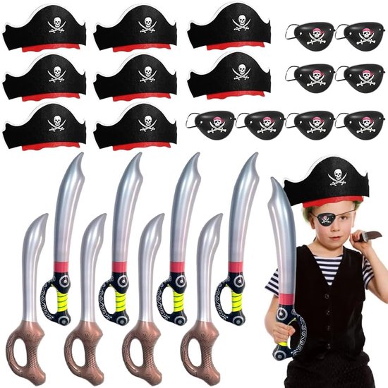Pirates Children's Birthday Party - 24 Pieces - Halloween Pirate Toy - Decoratie - Verjaardagsfeest - Cadeau - Piraten Geschenkdozen voor Meisjes en Jongens - Adventskalender - Kinderverjaardag van Merkloos	