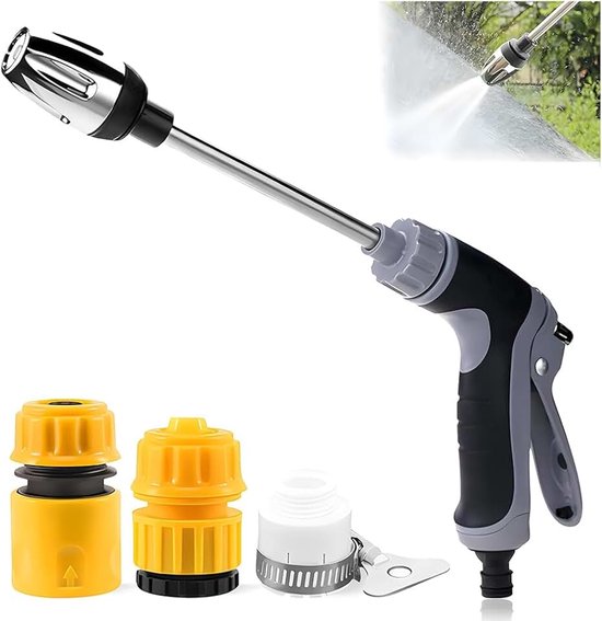 Pistola de Alta Presión para Manguera de Jardín, Limpiador de Alta Presión Compacto con Accesorios, Ideal para Lavado de Coche, Jardín & Terraza – Uso Doméstico