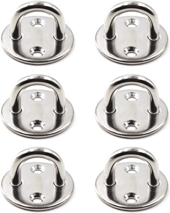 Plafondwandsteun Haak Zware Duty Anker Ronde Vorm 304 RVS Geweldig voor Yoga Swings Hangmatten/Boot Rigging/Marine Deck Hardware/Suspensie Trainingsbanden