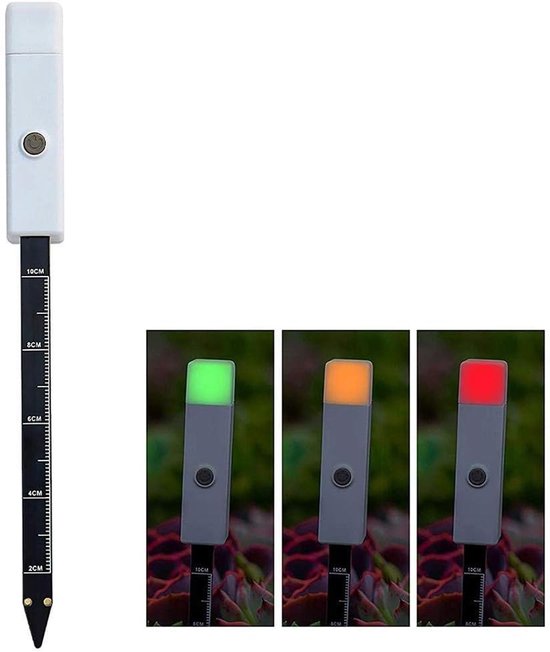 Plantaardige bodemvochtigheidsmeter - succulent watertekort herinnering - vochtigheidsgereedschap voor kamerplanten - verzorging - bodemtester - plant watermeter - wit van Merkloos	