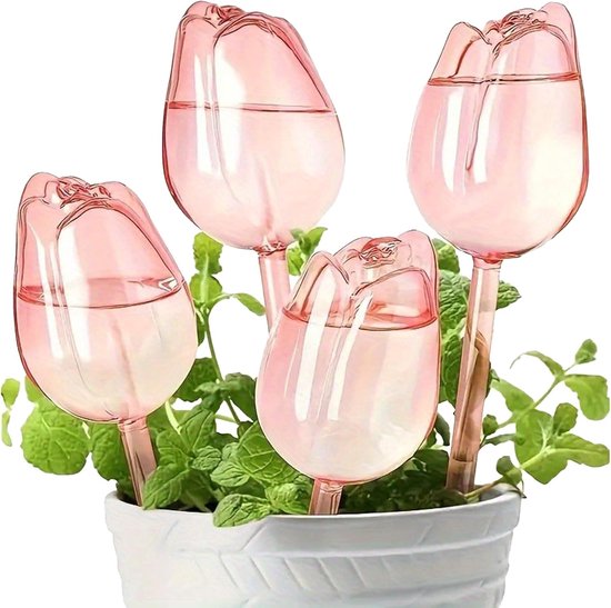 Planten watergevers - Bewateringsbollen - Planten verzorgen - Tulpvormig design - 8 stuks - Transparant