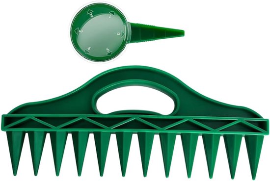 Plantenbak - 2 Stuks - Tuingereedschap - Garden Seed Dibber Drill - Zaaigereedschap - Zaaimachine - Voor Het Planten Van Zaden En Planten - Duurzame - Groen van Merkloos	