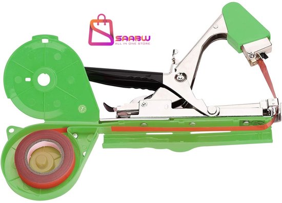 Plantenbinder Tapener - Planten Tacker voor Tomaten, Druiven en Klimplanten - Inclusief Tape & Nietjes - plantenbinders - Tuingereedschapset - Bindmachine - Bind Tak Machine - 50621