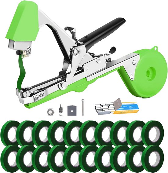 Plantenbindtang set met nietjes en tape voor tuin en moestuin van Merkloos	