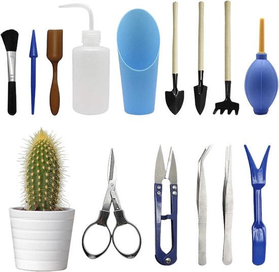 Plantengereedschap Set - Onderhoudsgereedschap Tuin - Planten Verzorgen - Ergonomische Handgrepen - 20 x 15 x 5 cm - Blauw