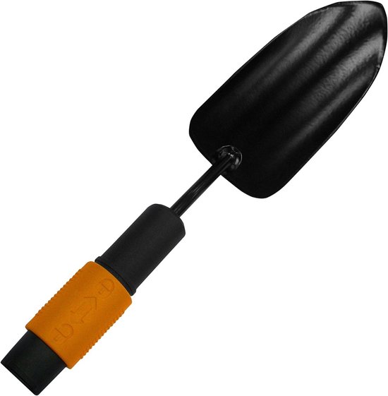 Plantenschepje bloemenschepje gereedschapskop lengte: 315 cm boorstaal zwart/oranje 1000730 QuikFit van Merkloos	