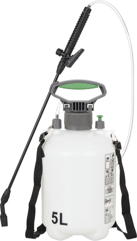 plantenspuit 5 liter - verstelbaar mondstuk - druksproeier - onkruidsproeier van Merkloos	