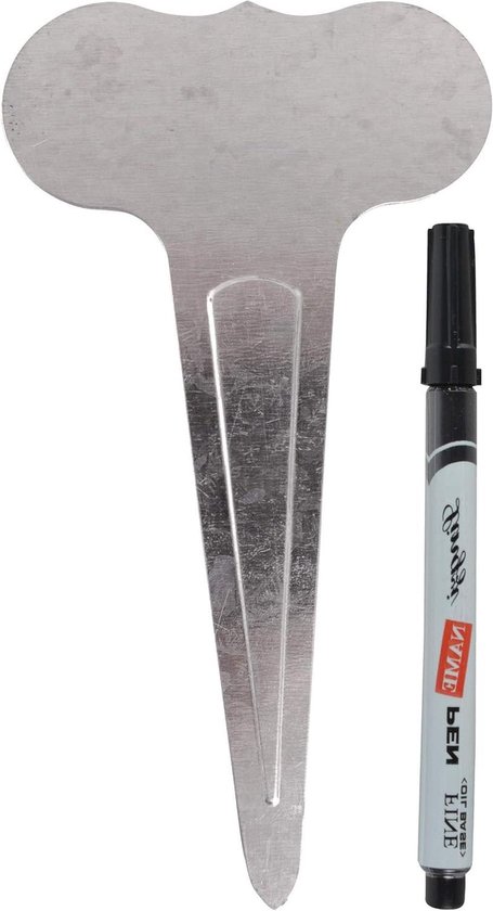 Plantenstekers Kruiden - Tuinmarkeringen Set - Planten Herkennen - Waterbestendige Pen - 6 Stuks 11cm - Zilver