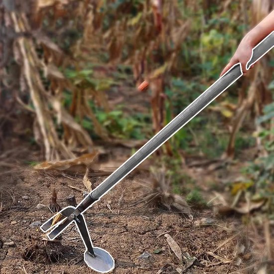 Plantverwijderaar Hefboom - Wortel trekker - Onkruid verwijderen - Hoge hefboomwerking - 148 cm handgreep - Zwart