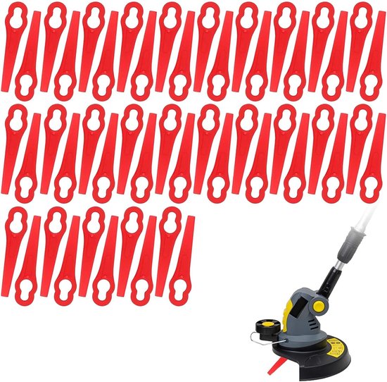 Plastic blades for grass trimmer 50 pieces – vervangingsbladen voor draadloze grastrimmer – geschikt voor Einhell modellen – duurzaam en veilig op te bergen – eenvoudig te gebruiken