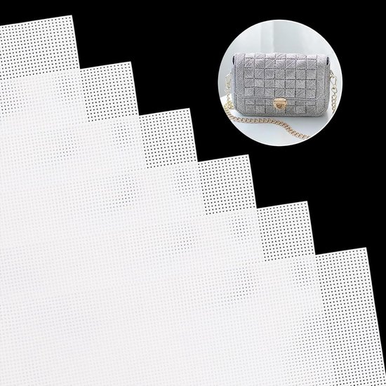 Plastic Canvas Sheets 30 x 20 cm - Cross Stitch Fabric - Cotton 6 Pieces - Count Cross Stitch Plastic Mesh voor Embroidery Crafts - Knitting - Crochet - Transparent van Merkloos	