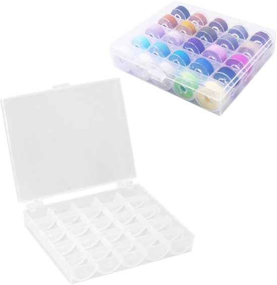 Plastic container - opslag voor naaigaren - opberging van borduurgaren - opslag van garenklosjes van Merkloos	