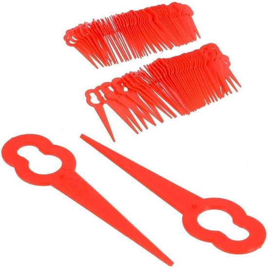 Plastic Grasmaaier Mesjes - Vervangende Mesjes - Tuin Onderhouden - Eenvoudige Installatie - 40 stuks - Rood