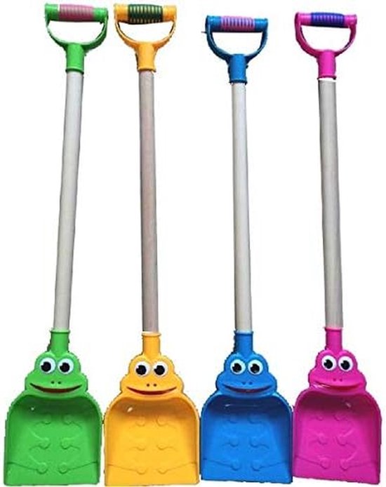 Plastic Schep Kikker - Kinder Schep - Zandbak Spelen - Houten Steel - 76cm - Groen