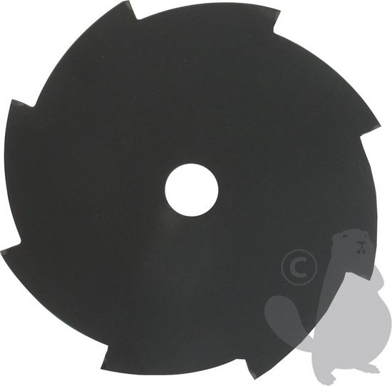 Plat bosmaaiermes 8 tanden - Snijlengte 250mm, boring: 20,0mm, dikte: 1,4mm van Kreator