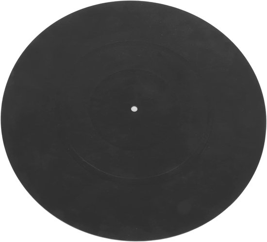 Platenspeler platenmat - rubber - 30,5 cm - 12 inch - siliconen platenspeler - LP-Slipmat - trillingsreductie - statisch bestendig - professionele platenonderlegger voor muziekliefhebbers van Merkloos	