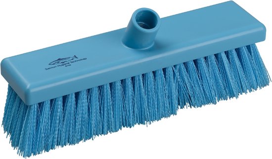 Platte bezem Hillbrush B758 - 30 cm - Blauw van Hillbrush