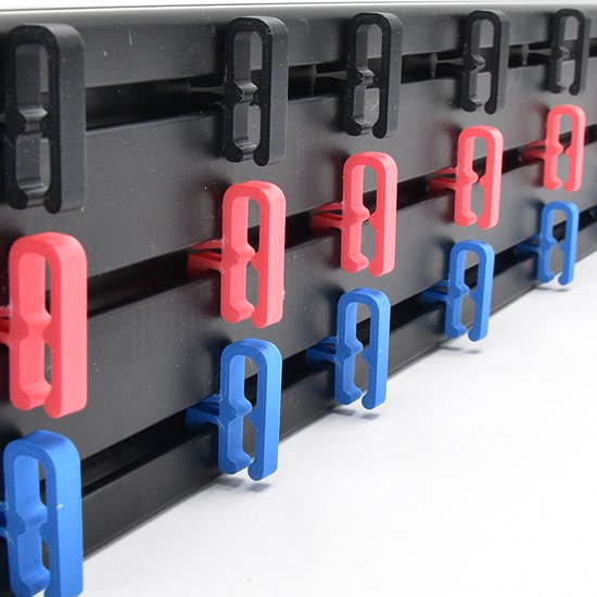 Platte Kabelmanagement Clips voor Sim Rig | Extrusieprofiel 4040 / 4080 / 8020 | Sim Racing Accessoires - Kleur Zwart / 5 - 5 stuks van Sim-Lab