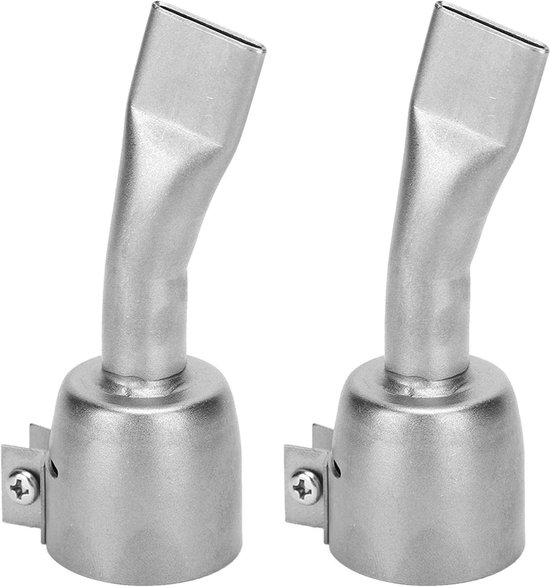 Platte lasmondstukken - heteluchtpistool - nozzle - kunststof lassproeiers - 32 mm - 20 mm - 2 stuks - roestvrij staal - lasmondstuk voor pvc-kunststof van Merkloos	