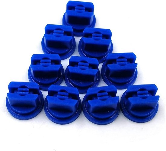 Platte Verstuiver Nozzles - Ventilator Spuitkoppen - Agrarisch Sproeien - Uniforme Spraypatronen - 10 Stuks - Blauw