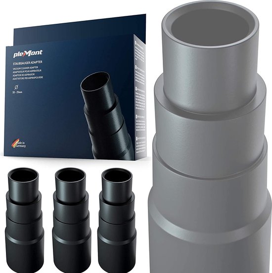 Plemont Stofzuigeradapter voor gangbare werkplaatsstofzuigerslangadapters - Set van 3 van Merkloos	