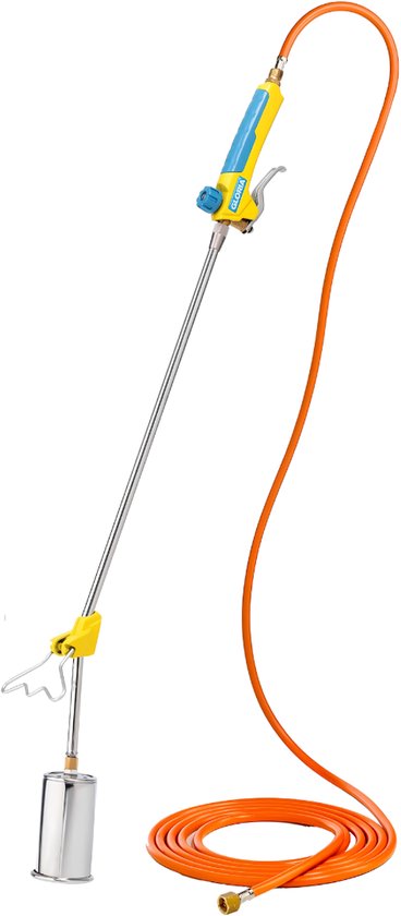 Ploutos® Onkruidbrander - Onkruidbrander Gas - Voor Tuin en Oprit - Geel en Blauw - 94cm x 23cm x 37cm