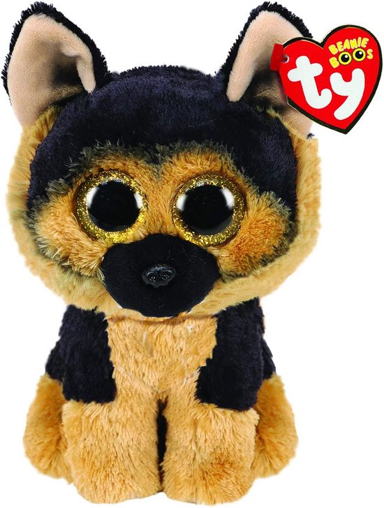 Pluche Speelgoed Duitse Herder - Beanie Boos 15cm van Ty