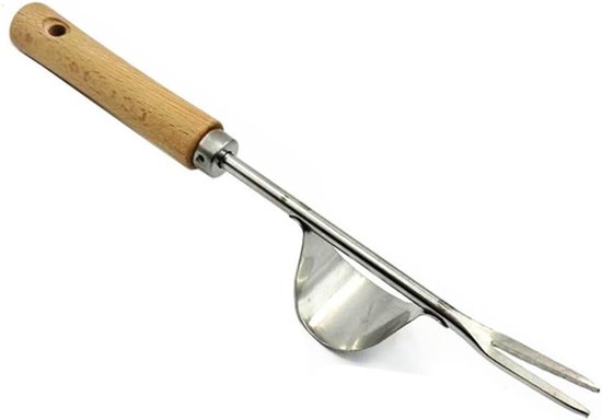 Plukken Grashark Schop - Tuin Gereedschap - Effectief Tuinonderhoud - Slijtvast Roestvrij Staal - 33x3x2 cm - Zoals Afgebeeld
