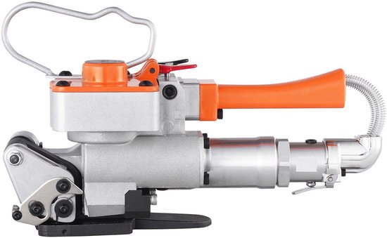 Pneumatische Omsnoeringsmachine - voor Breedtes 1.27 tot 1.9 cm PET-Band - 2-5 Seconden Lastijd - met Digitaal Display en Aluminiumlegering Behuizing - voor Diverse Industrieën - Omsnoerings Papier - Aluminium - Staal van GPAUTO