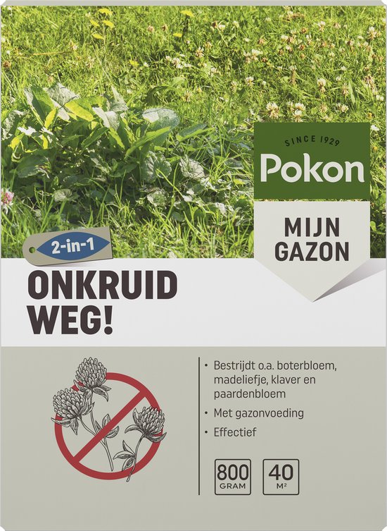 Pokon Onkruid Weg! - 800gr - Onkruidverdelger - Geschikt voor 40m² - Onkruidbestrijder van Merkloos	