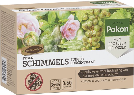 Pokon Tegen Schimmels 'Fungus Concentraat' - 3x60 gram - spuitzwavel - meeldauw bestrijdingsmiddel