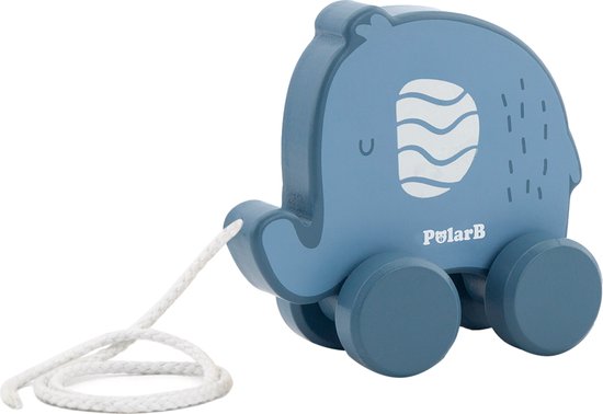 PolarB Olifant Houten Trekfiguur 44004 van Polar