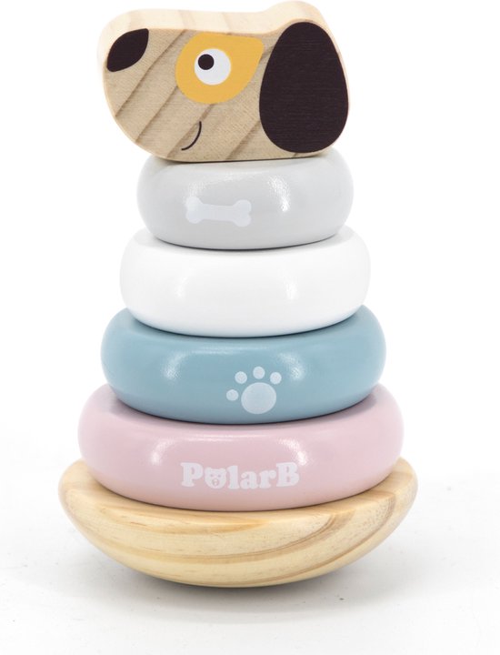 PolarB Puppy Houten Tuimelring Piramide 44042 van Polar