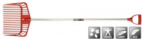 Polet Bladhark - poly-hark 18 tanden - Ergo-light met alu D-steel van Merkloos	