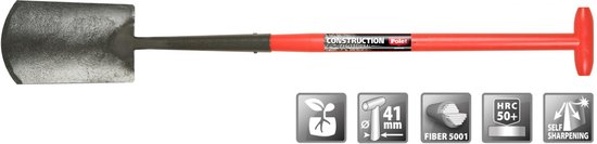 Polet Zwanenhalsspade glasfiber steel gepolijst - 75cm van Polet.