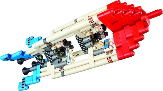 Polym Build & Play Adventure Rocket Bouwblokken 138-delig - 30m+ van Poly