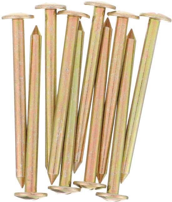 POPETPOP 10 stuks bevestigingsgereedschap grensnagels bekledingsnagels van roestvrij staal grensmetaal gemarkeerde paal grondnagels voor eigendommen gegalvaniseerde aarden wal rode lijn gazonnagel van roestvrij staal van POPETPOP