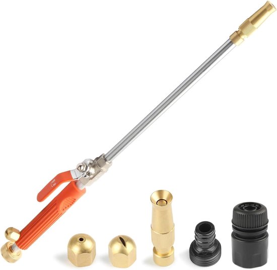 Portable Hydro Jet Pressure Washer Gun High Pressure Washer Magic Wand Extension, High Pressure Washer Gun with 3 Hose - ShopVlot