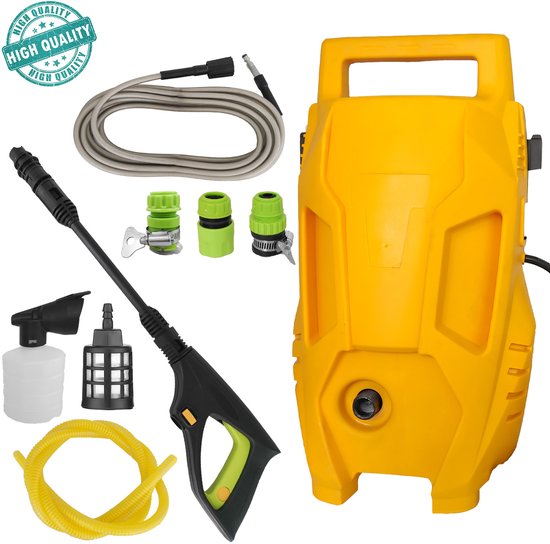 Power Control Flex Hogedrukreiniger, Druk: max. 130 bar, Debiet: 320 l/h, Reinigend oppervlak per uur: 20 m²/h, Waterfilter, Gewicht: 5 kg, Flexibele hogedrukslang, Dirt Blaster, Spuitlans van Merkloos	