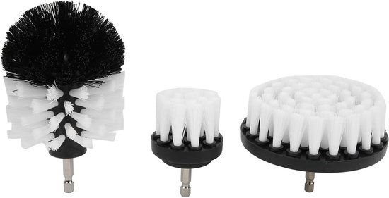 Power Scrubber Borstelset voor Badkamerreiniging, 3-delige Nylon Borstels voor Tegels, Voeg en Vloeren