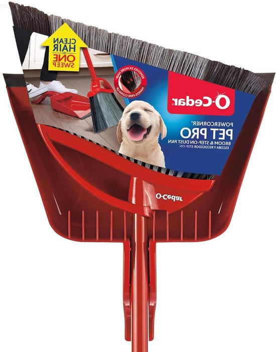 PowerCorner Pet Pro Bezem & Step-on Stofpan - Voor Huisdierenhaar Verwijdering van OXO