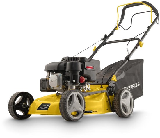 Powerplus benzine Grasmaaier POWEG60220 - 410 mm Ø en 132 cc, tuintoestel op benzine, met grasopvangsysteem en mulchfunctie van Merkloos	