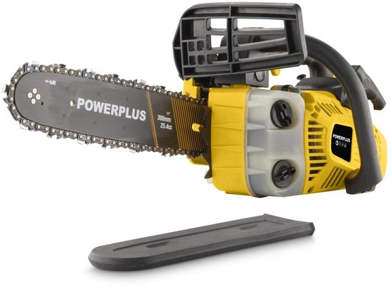 Powerplus Benzine Kettingzaag POWEG10241 - Benzine snoeizaag van 25,4 cc, 30 cm zaagblad en brandstoftank van0,23 L, tuingereedschap van Merkloos	